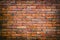 Brick weathered stained old brick wall background red brick wall