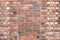 Bricked over doorway in historic brick wall, closed off for modern times