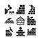 Bricklayer  icon or logo isolated sign symbol vector illustration