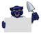 Bricklayer Panther Trowel Tool Handyman Mascot