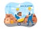 Bricklayer Worker Illustration with People Construction and Laying Bricks for Building a Wall in Flat Cartoon Hand Drawn