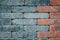 Bricks, brick  stones closeup - tiled stone background