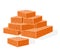 Bricks building material vector