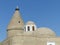 Bricks domes of the ancient mausoleum Chashma Ayub to Bukhara in Uzbekistan.