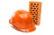 bricks, hard hat isolated