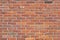 Bricks in an orange-red color in a half-brick regulation