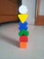 Bricks stable kids balance shapes colours