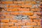 Brickwork bright orange color
