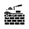 brickwork building glyph icon vector illustration