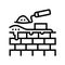 brickwork building line icon vector illustration