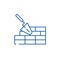 Brickwork line icon concept. Brickwork flat  vector symbol, sign, outline illustration.