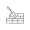 Brickwork line icon concept. Brickwork vector linear illustration, symbol, sign