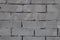 Brickwork made of gray concrete masonry units