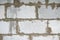 Brickwork. White foam silicate brick. Natural background.