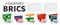 BRICS . Association of 5 countries . Speech bubbles design . Vector