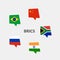 BRICS Countries Chat flag icon collection