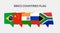 BRICS Countries Chat flag icon collection