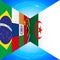 BRICS flags countries and Algeria flag