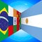 BRICS flags countries and Argentina flag