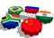 BRICS members national flags