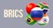 BRICS spherical flags, cluster form, Russia leading