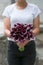 Bridal bouquet of darck callas. Purple wedding bouquet. Black calla lily.