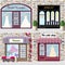 Bridal boutique, jewelry, flowers and the cake shop.