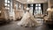 Bridal Elegance. A Salon of Luxury Wedding Dresses. Generative AI