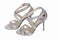 Bridal high heels, sandals. Wedding sparkling shoes