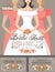 Bridal shower invitation set.Bride,bridesmaids