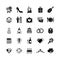 Bridal vector symbols. Wedding vector black silhouette icons isolated on white