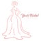 Bridal Wear Logo. Wedding Gown Dress Boutique Logo Design Vector Fashion Illustration