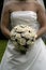 Bride with bouquet of flowers