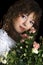 Bride with a bouquet of roses