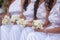 Bride and bridesmaids