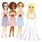 Bride With Bridesmaids