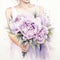 Bride with Classic White Peony Bouquet