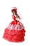 Bride doll in a red dress