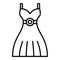 Bride dress icon outline vector. Event planner
