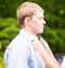 The Bride Fixing Groom\'s Bow Tie