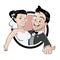 Bride and groom cartoon