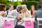 Bride And Groom Enjoying Meal At Wedding Reception