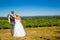 Bride and Groom with Fabulous View