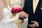 Bride And Groom Hands with Wedding Rings