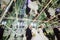 Bride and groom in mirrored room, mirror labyrinth