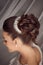 Bride hairstyle. Wedding. Perfect style
