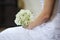 Bride holding beautiful wedding flowers bouquet