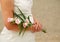 Bride holding boquet