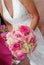 Bride holding bouquet