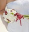 Bride holding a flower posy
